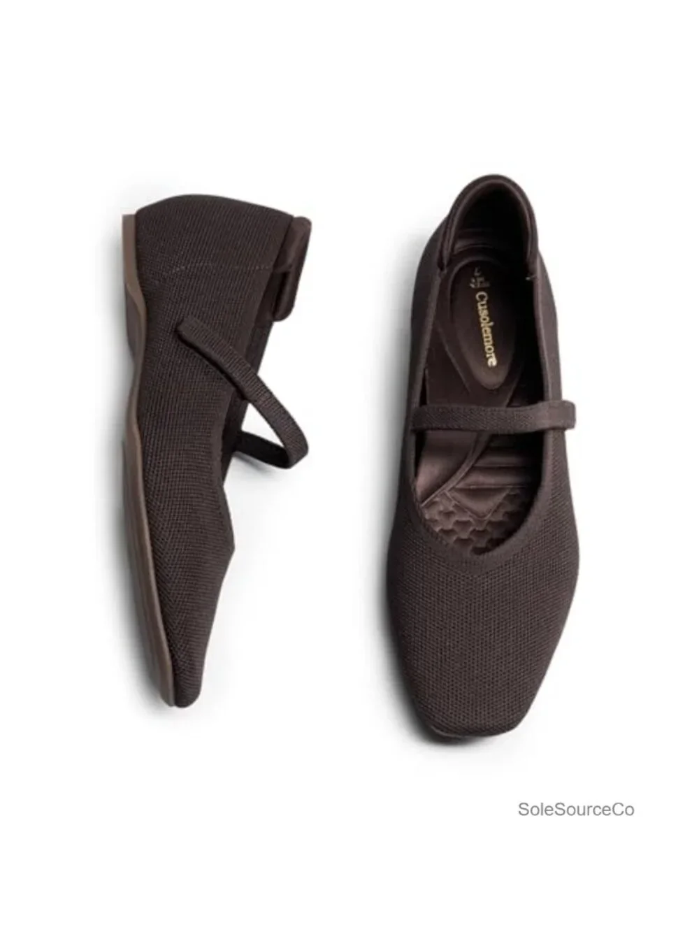 Women's Knit Mary Jane Flats with Arch Support, Concealed 1